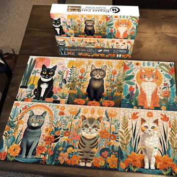 Eleganti gatti puzzle puzzle 1000 pezzi